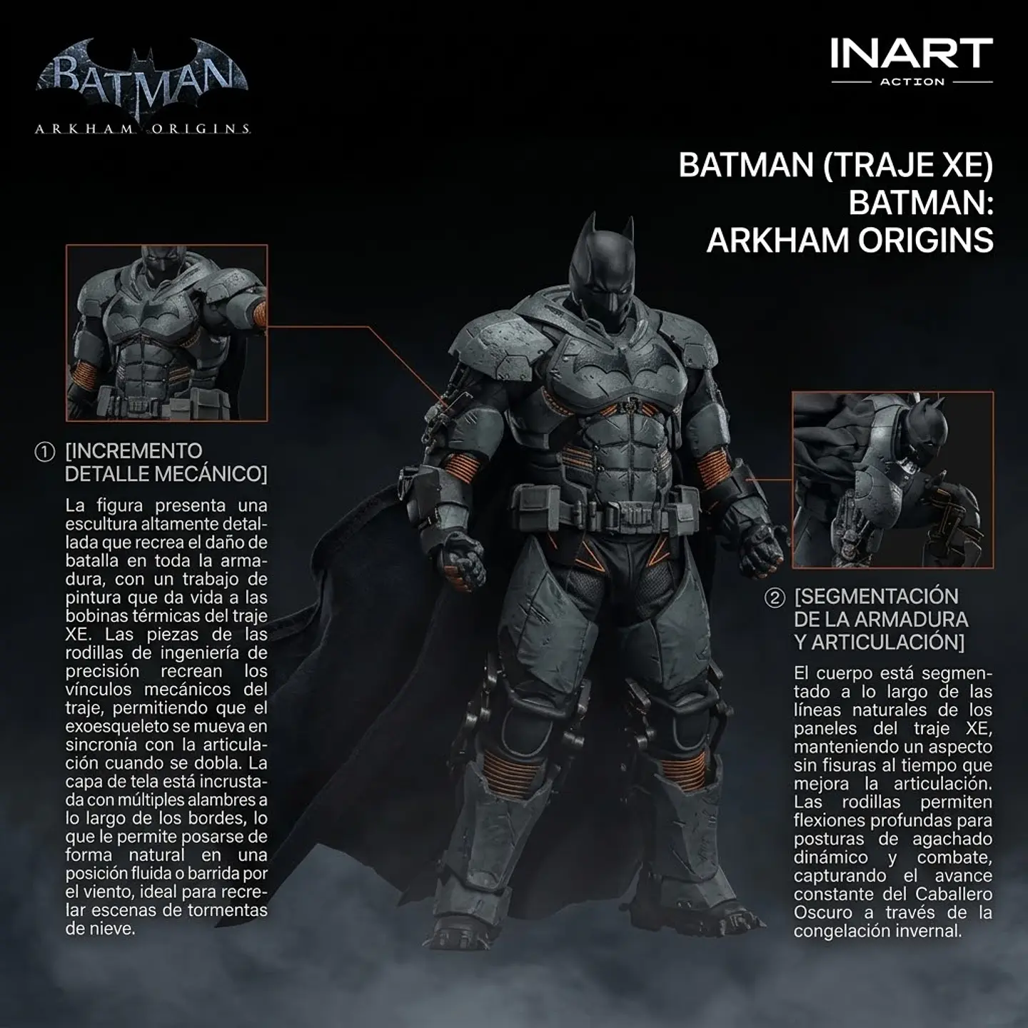 FIGURA BATMAN XE SUIT ARKHAM ORIGINS ESCALA 1/12 INART - PREVENTA 7