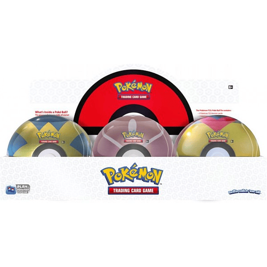 Pokémon TGC  Pack 3 Pokeball Tin Spring 2022 en Español 