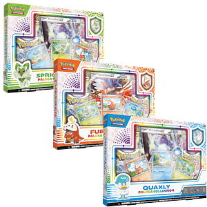 Pokémon Paldea Pack Collection Quaxly, Fuecoco y Sprigatito (Inglés) [Preventa]