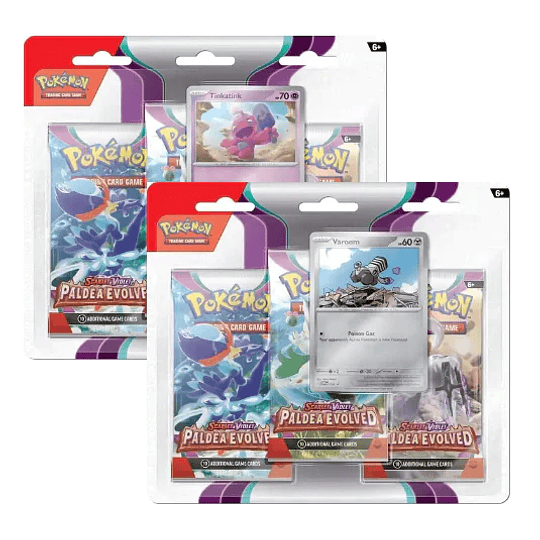 Pokémon TCG: Scarlet & Violet-Paldea Evolved 3 Pack Blister - Image 1