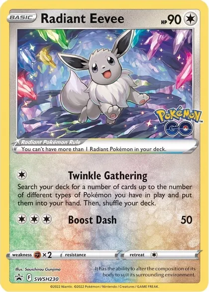 2022 Pokemon SWSH BSP Radiant Eevee Pokemon sold Go Premium Collection #230