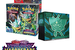 Pokémon TCG: Scarlet & Violet— Twilight Masquerade – Pack Elite Trainer Box + Booster Box 36 sobres Inglés [RESERVA]