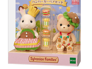 Sylvanian Families ORIGINAL:  conjunto de par de hamburguesas - Japonés Exclusivo