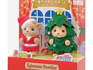 [NAVIDAD 2025] Sylvanian Families ORIGINAL Conjunto de par de bebés (Nakayoshi Christmas) - Exclusivo Japonés 