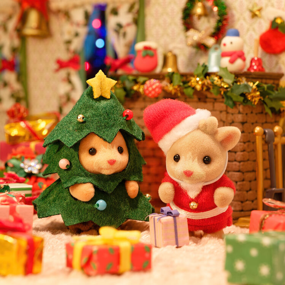 [NAVIDAD 2025] Sylvanian Families ORIGINAL Conjunto de par de bebés (Nakayoshi Christmas) - Exclusivo Japonés  2