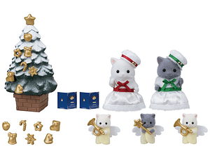 Sylvanian Families ORIGINAL- Set de Navidad Blanca- especial Japonés 