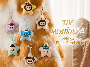 [NAVIDAD 2025] Labubu Pop Mart / The Monsters - Colgante de Felpa Brillante Serie Clásica THE MONSTERS  