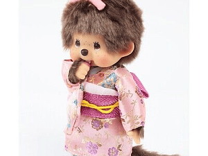 Monchhichi con ropa japonesa - Kimono Rosa [Original]