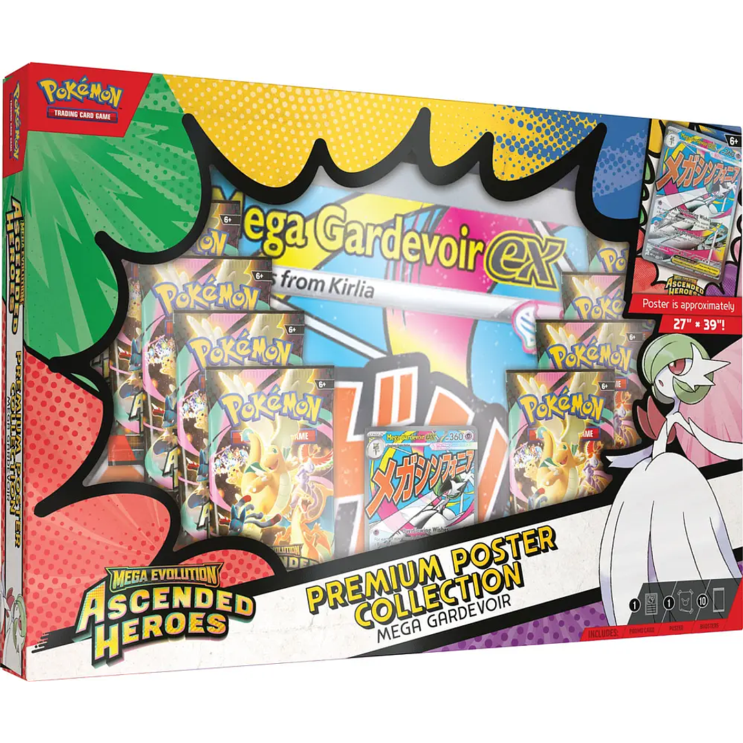 Pokémon TCG Mega Evolution – Ascended Heroes Premium Poster Collection Español– Mega Gardevoir ex [RESERVA] 1