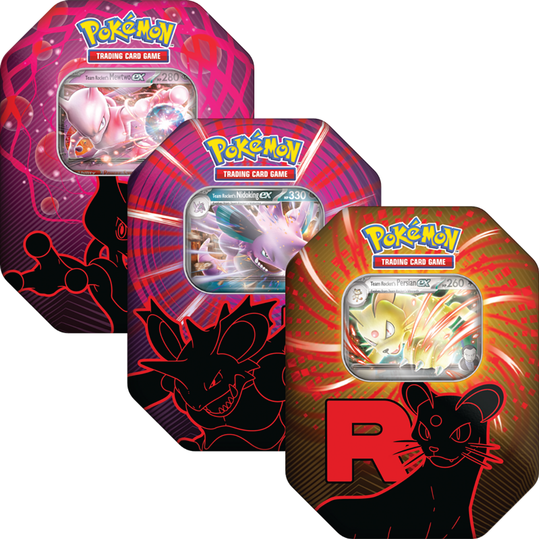 [BLACK FRIDAY] Pokémon TCG: Scarlet & Violet – Team Rocket Tin Español Envío al Azar [1 unidad] 1