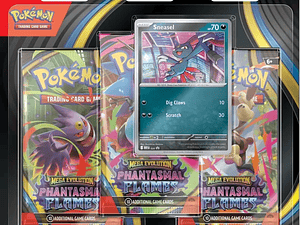 [NAVIDAD 2025] Pokémon TCG: Mega Evolution Phantasmal Flames – 3 Pack Blister – Sneasel Español LatAm