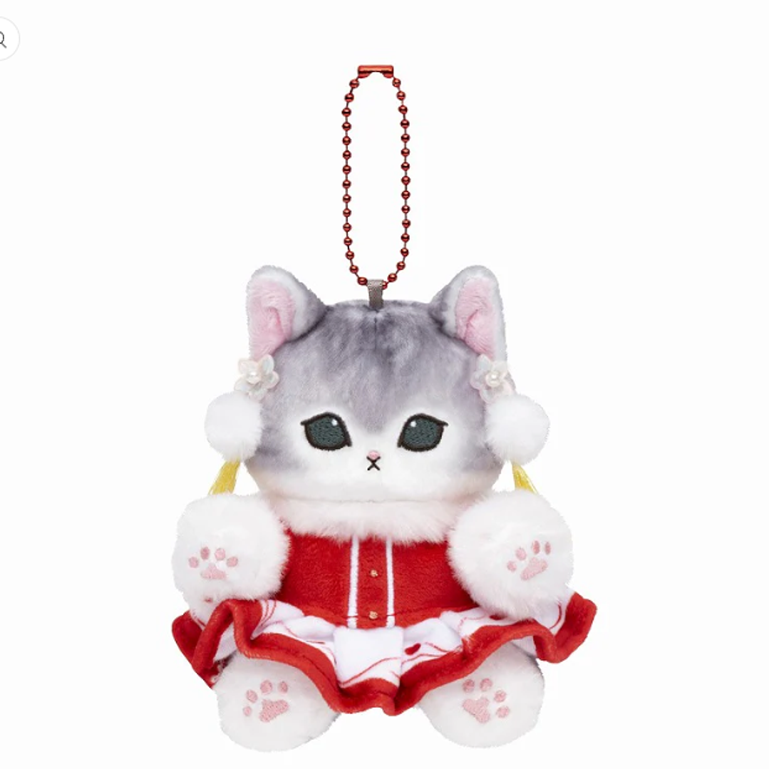 [NAVIDAD 2025] Mascota Mofusand Gato con Ropa China – Vestido Rojo Original Japonés 1