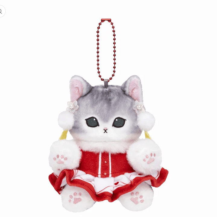 [NAVIDAD 2025] Mascota Mofusand Gato con Ropa China – Vestido Rojo Original Japonés 1