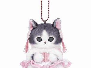 [NAVIDAD 2025] Mascota Mofusand Gato con Ropa China – Vestido Rosa Melocotón –  Original Japonés