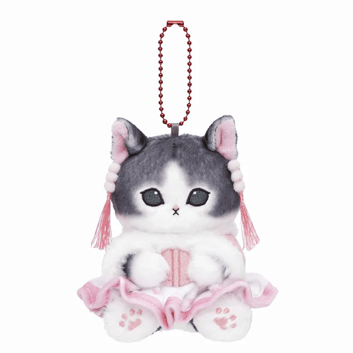 [NAVIDAD 2025] Mascota Mofusand Gato con Ropa China – Vestido Rosa Melocotón –  Original Japonés 1