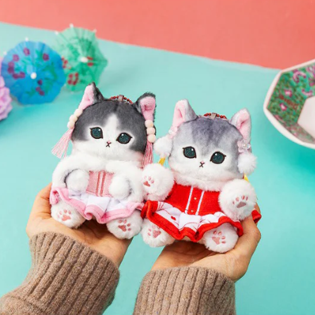 [NAVIDAD 2025] Mascota Mofusand Gato con Ropa China – sombrero rojo –  Original Japonés 3