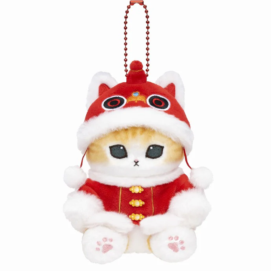 [NAVIDAD 2025] Mascota Mofusand Gato con Ropa China – sombrero rojo –  Original Japonés 1