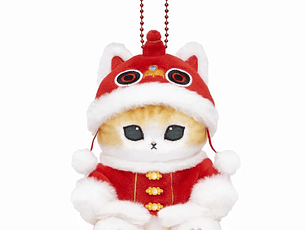 [NAVIDAD 2025] Mascota Mofusand Gato con Ropa China – sombrero rojo –  Original Japonés