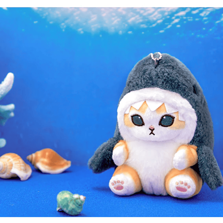 Mofusand – Llavero Mascota Tiburón Regordete Maullido Original Japonés 5