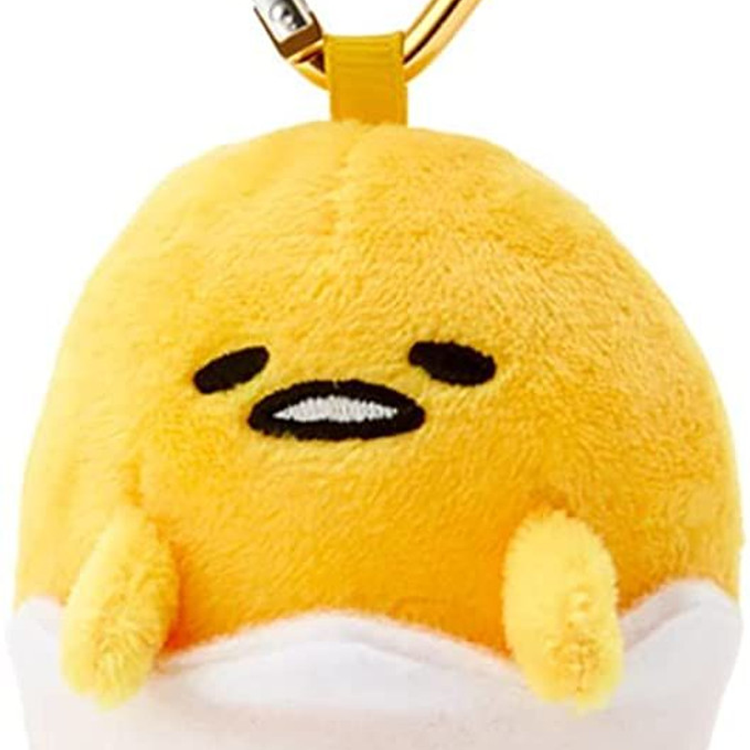 Llavero peluche de Sanrio con mosquetón de corazón - Gudetama 1