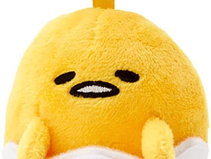 Llavero peluche de Sanrio con mosquetón de corazón - Gudetama