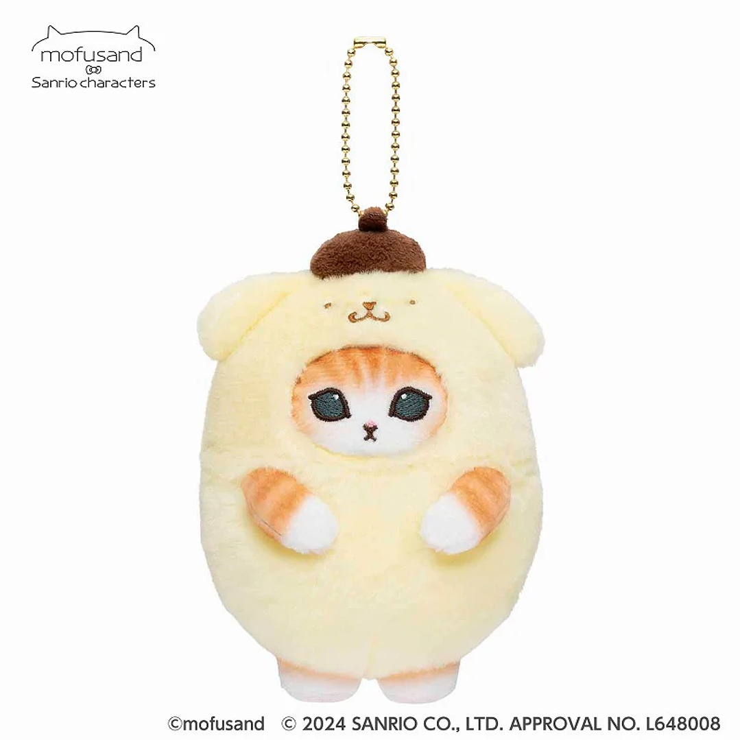 [NAVIDAD 2025] Llavero Mini Mascota Mofusand × Sanrio Pompompurin – Original 1