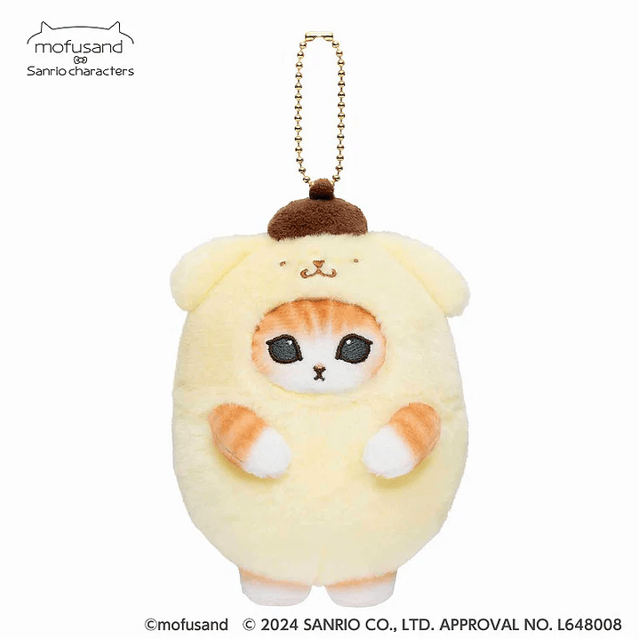[NAVIDAD 2025] Llavero Mini Mascota Mofusand × Sanrio Pompompurin – Original 1