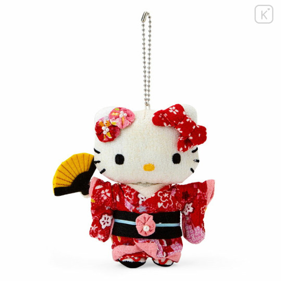 [NAVIDAD 2025] Muñeca Japonesa Sanrio Crepe (S) – Hello Kitty: Roja– Peluche Tradicional Sanrio Original  1
