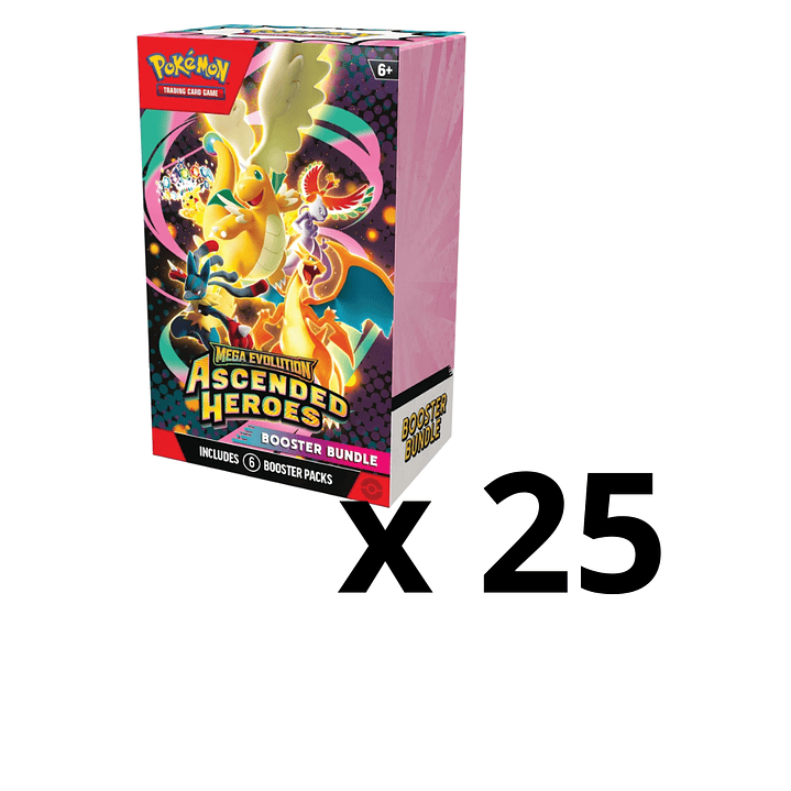 Pokémon TCG Mega Evolution Ascended Heroes Booster Bundle Pack x25 – 150 Sobres Inglés [RESERVA] 1
