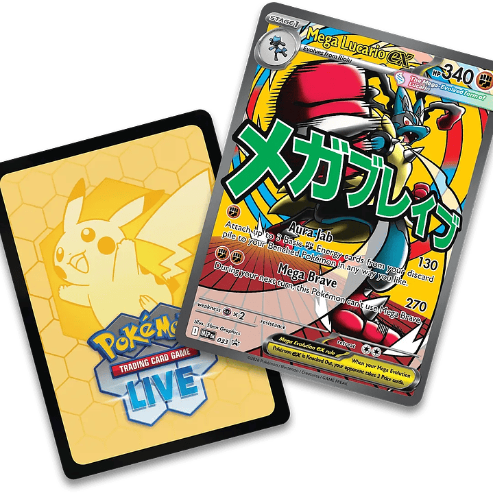 Cartas PokémonPack Cartas Pokémon TCG Mega Evolution – Ascended Heroes Premium Poster Collection Inglés – Mega Gardevoir ex + Mega Lucario ex Inglés [RESERVA} 2