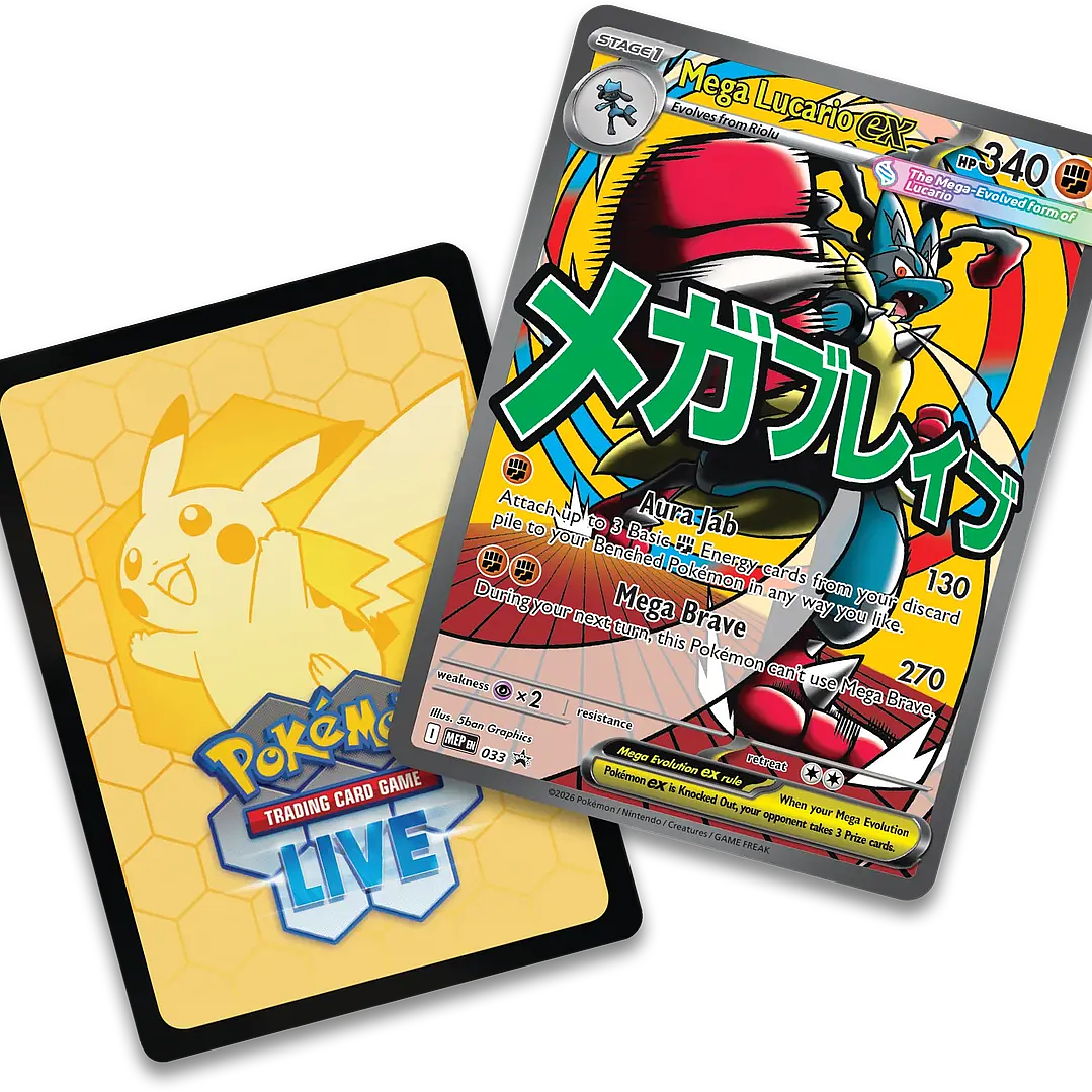 Cartas PokémonPack Cartas Pokémon TCG Mega Evolution – Ascended Heroes Premium Poster Collection Español– Mega Gardevoir ex + Mega Lucario ex [RESERVA] 2