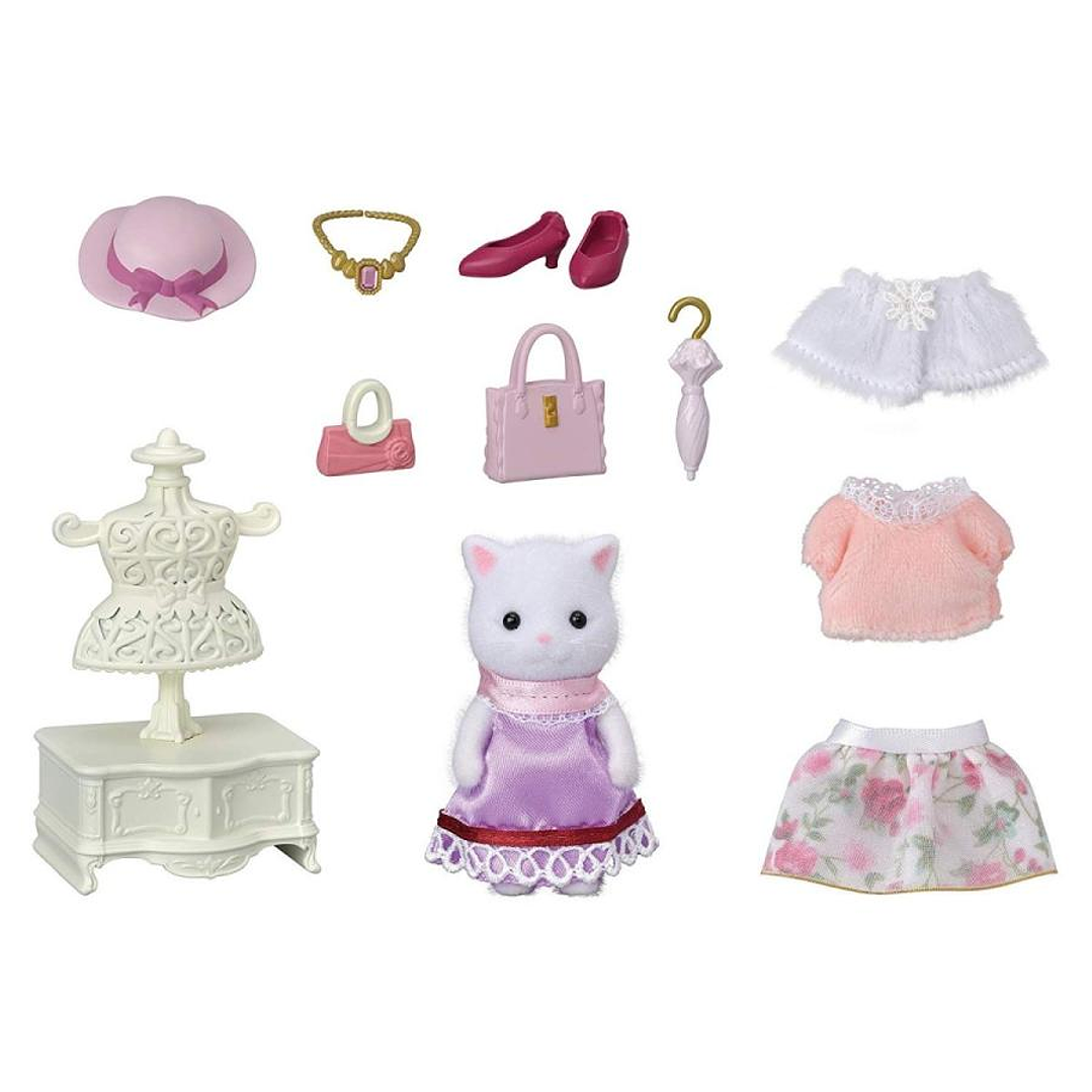 Sylvanian Families Hermana Mayor Gata Persa TVS-9 | Conjunto de Moda Ciudad Original Japonés 2