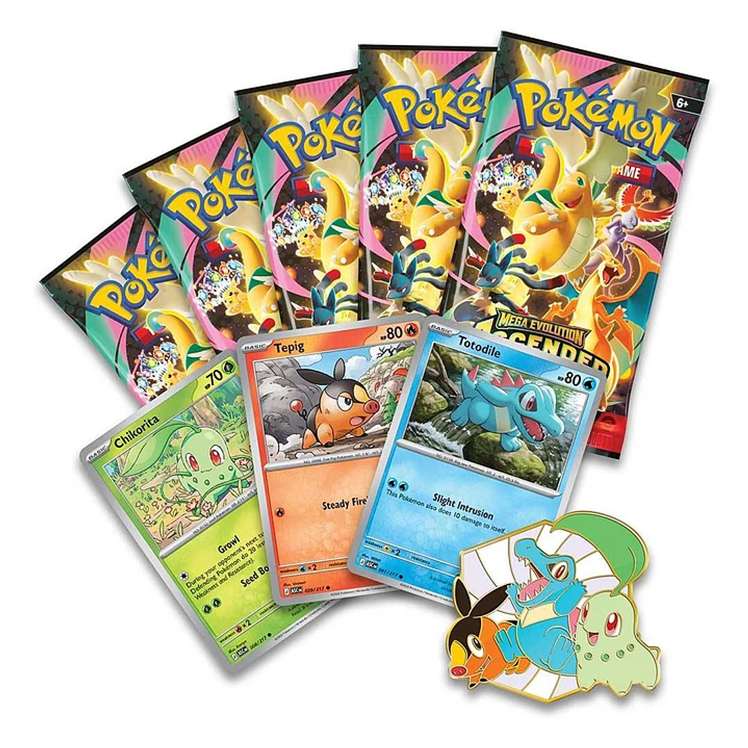 Cartas Pokémon TCG Mega Evolution – Ascended Heroes First Partners Deluxe Pin Collection Inglés o Español LatAm [RESERVA] 2