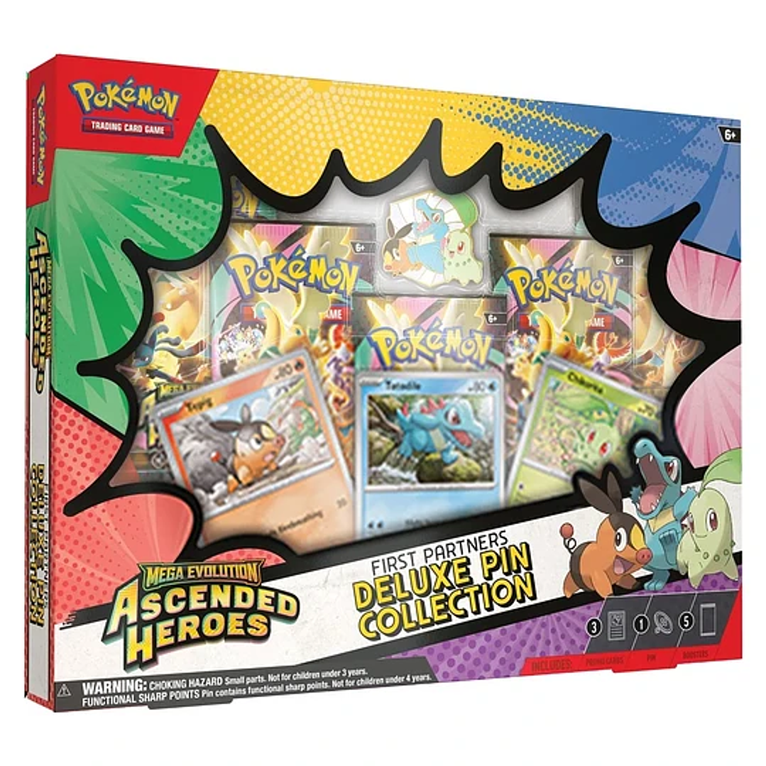 Cartas Pokémon TCG Mega Evolution – Ascended Heroes First Partners Deluxe Pin Collection Inglés o Español LatAm [RESERVA] 1