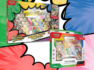 Pokémon TCG Mega Evolution – Pack Ascended Heroes Premium Mega Lucario Ex + 30 Aniversario First Partner Illustration Collection Serie 1  Español LatAm