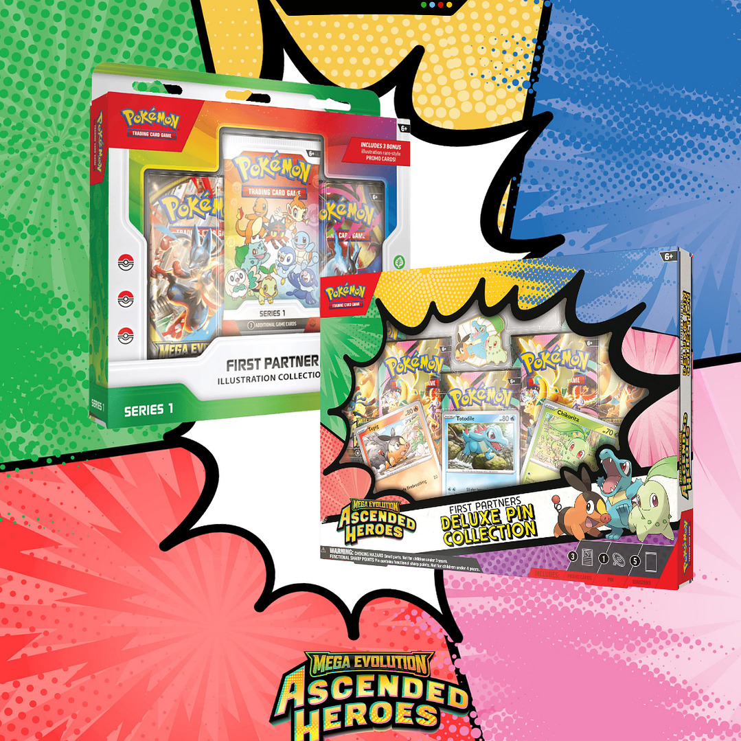 Pokémon TCG Mega Evolution – Pack Ascended Heroes Pack First Partner 30 Aniversario + Colección Trío Inicial con Pin Deluxe Español 1