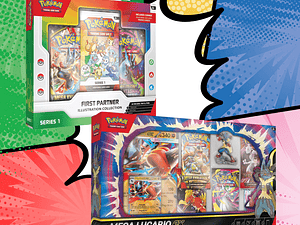 Pokémon TCG Mega Evolution – Pack Mega Lucario ex Figure Collection Español + Colección 30 Aniversario First Partner Español