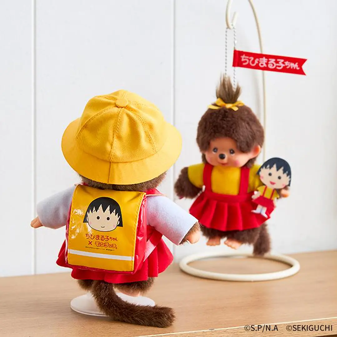 Monchhichi x Chibi Maruko-chan Peluche Talla S | Edición Colaboración | Monchhichi Original Chile 4