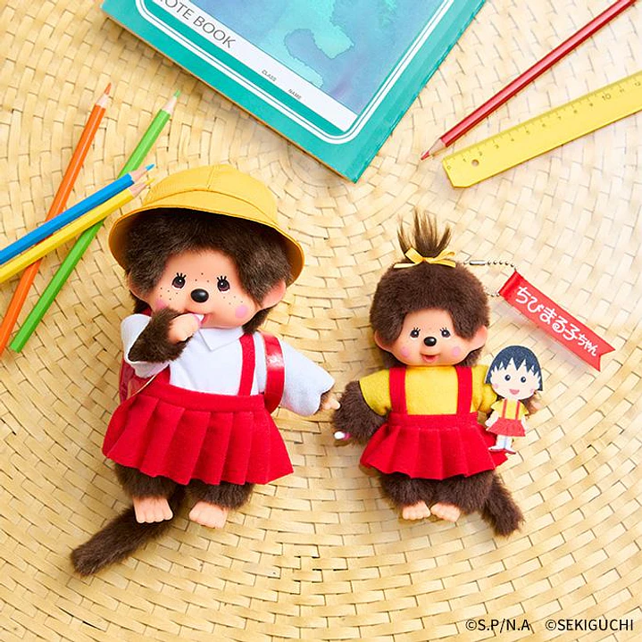 Monchhichi x Chibi Maruko-chan Peluche Talla S | Edición Colaboración | Monchhichi Original Chile 5