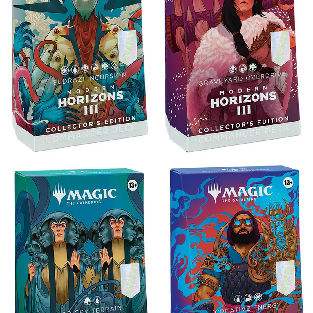 Magic: The Gathering –Pack 4 Mazos Commander Collector Edition Modern Horizons III 2