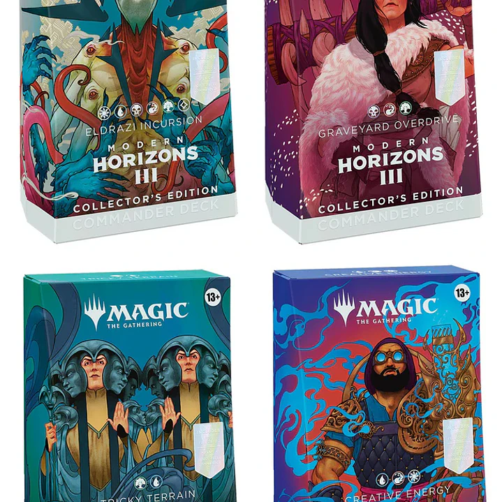 Magic: The Gathering –Pack 4 Mazos Commander Collector Edition Modern Horizons III 2