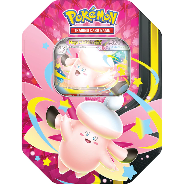 Cartas Pokémon TCG Mega Evolution – Pack 2 Mega Moonlit Tin | Cartas Pokémon Originales  4