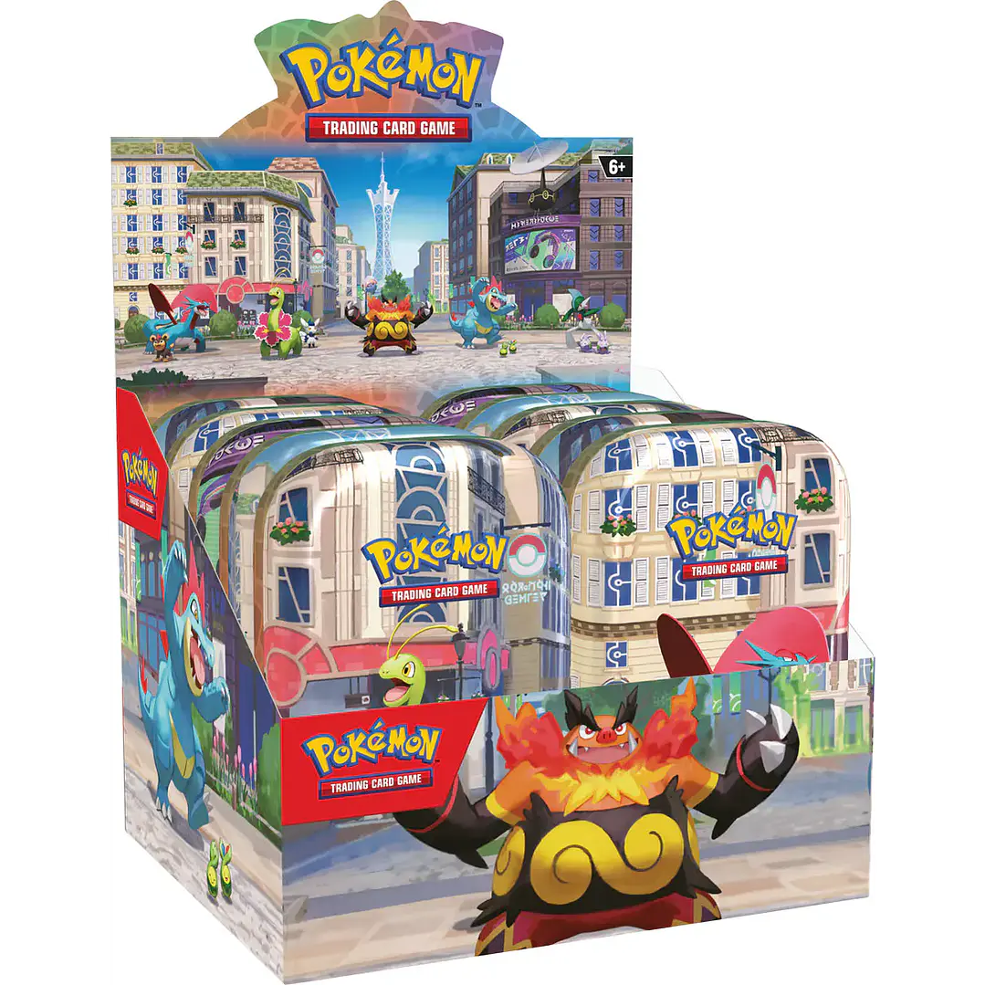 Cartas Pokémon TCG Mega Evolution –Luminose City Mini Tin Display Inglés 10 Latas | Cartas Pokémon Originales 1