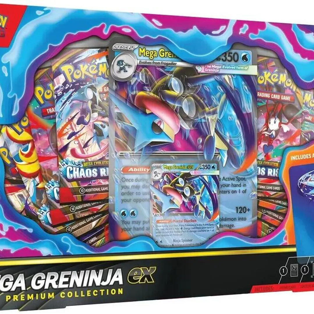 Cartas Pokémon TCG Mega Evolution – Mega Greninja ex Premium Collection | Cartas Pokémon Originales - 2