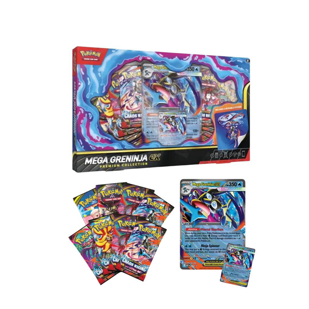 Cartas Pokémon TCG Mega Evolution – Mega Greninja ex Premium Collection | Cartas Pokémon Originales - 1