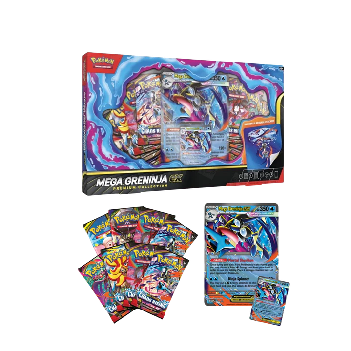 Cartas Pokémon TCG Mega Evolution – Mega Greninja ex Premium Collection | Cartas Pokémon Originales - 1