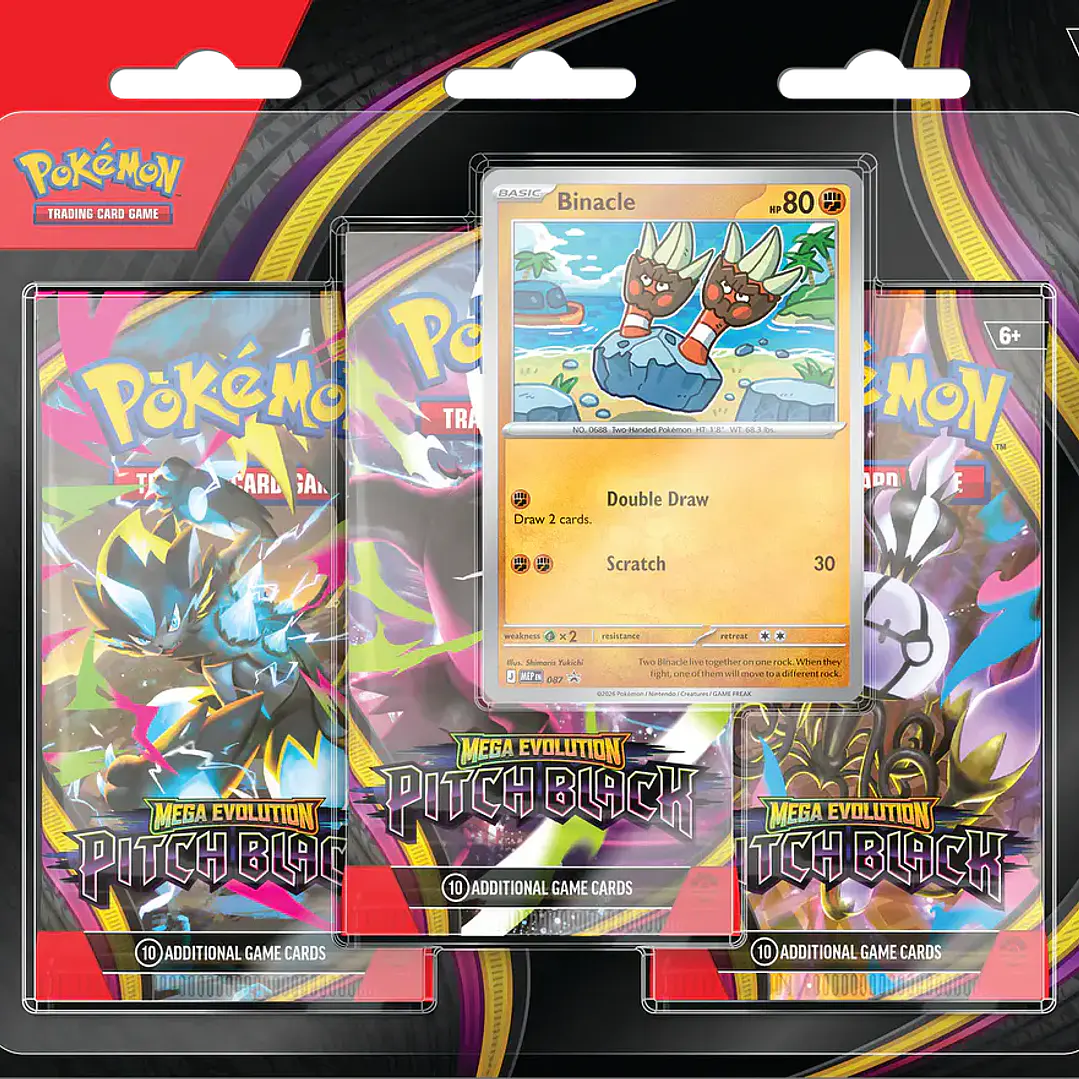 Pokémon TCG Mega Evolution: Pitch Black – 3-Pack Blister [RESERVA] 1