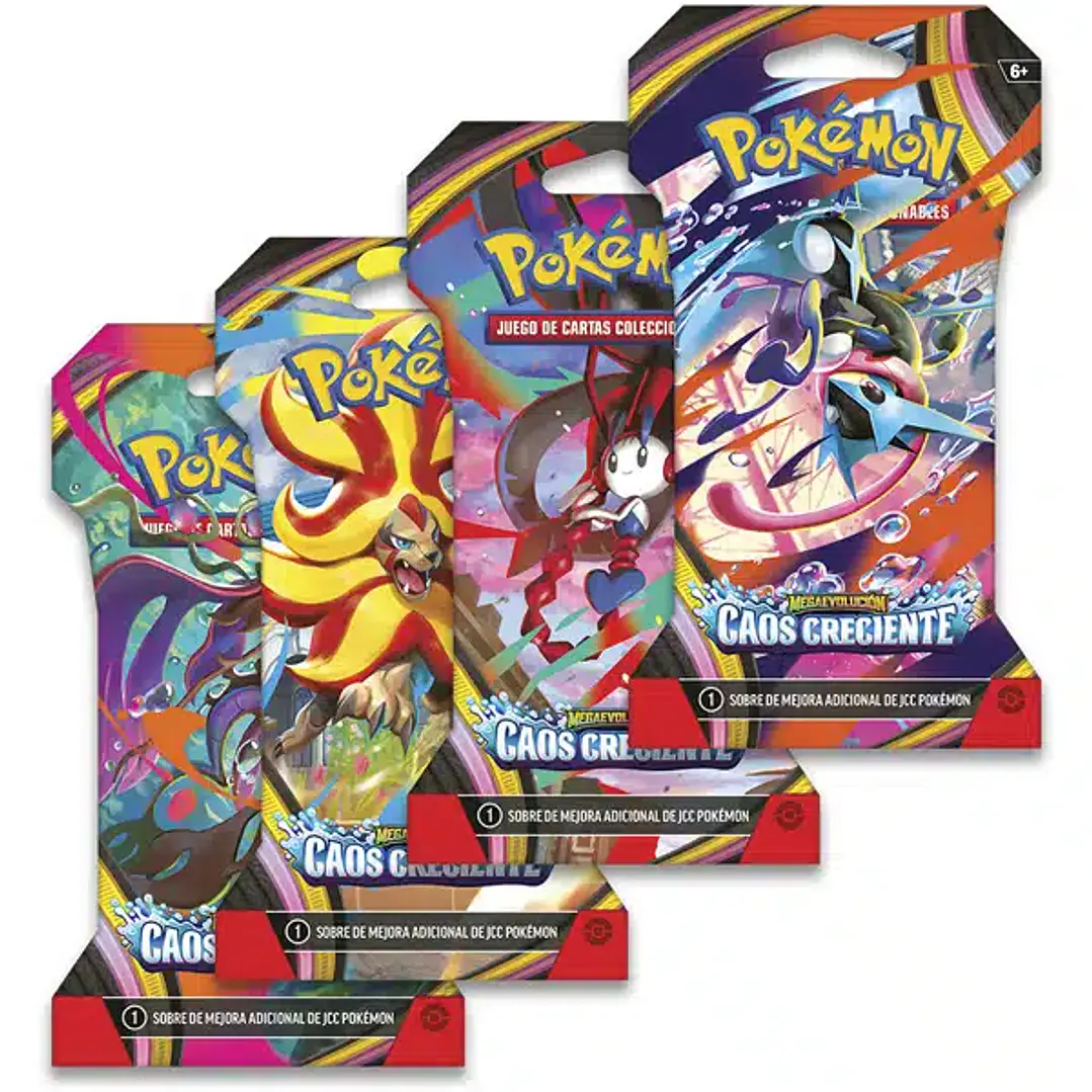 Cartas Pokémon TCG Mega Evolution – Chaos Rising Chaos Rising Sleeved Booster Inglés o Español LatAm | Cartas Pokémon Originales Chile 1
