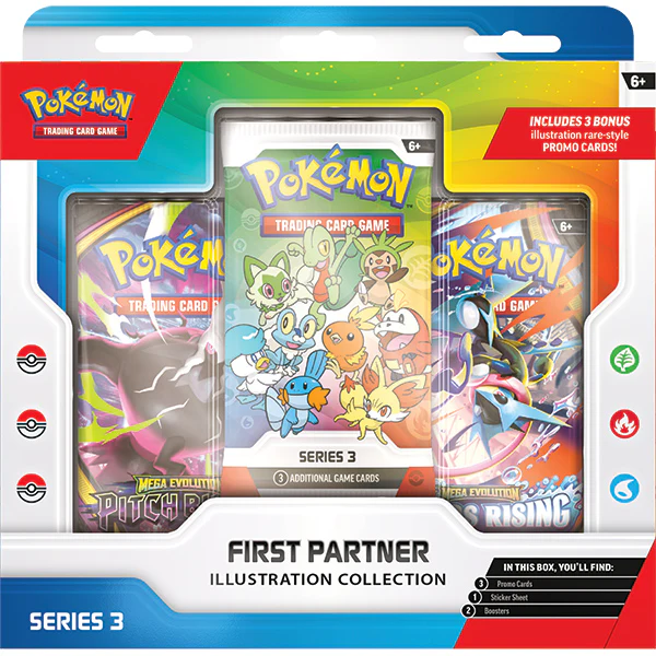 Cartas Pokémon TCG 30 Aniversario First Partner Illustration Collection Serie 3 Inglés o Español LatAm