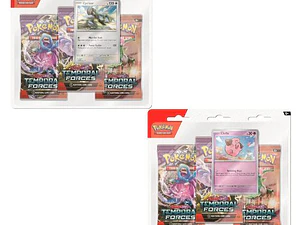 Pokémon TCG: Scarlet & Violet—Temporal Forces 3-Pack Blister— Cleffa o ﻿Cyclizar envío al azar Español